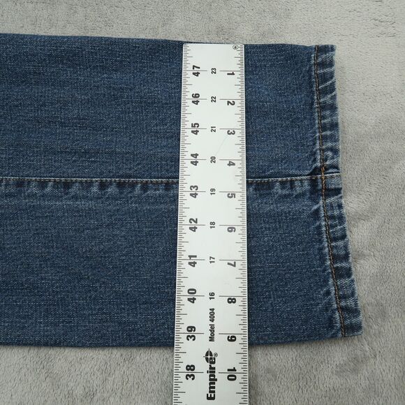Calvin Klein Jeans Mens Size 36x35 Blue Relaxed Straight Rigid Denim Stone Wash - Picture 8 of 16